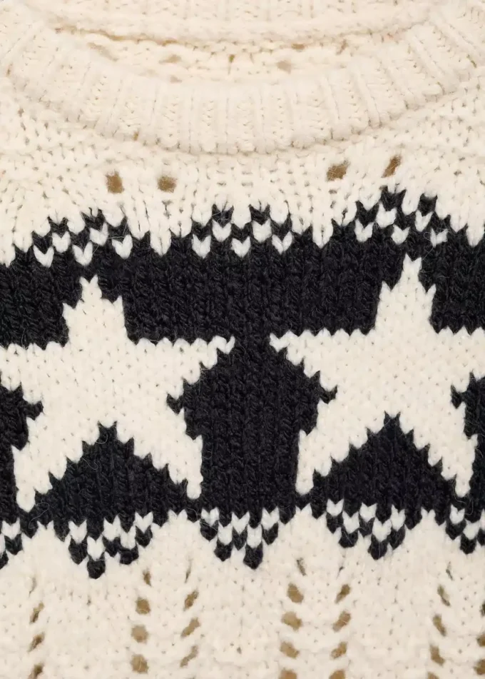 Pull tricoté à étoiles Pull tricoté à étoiles