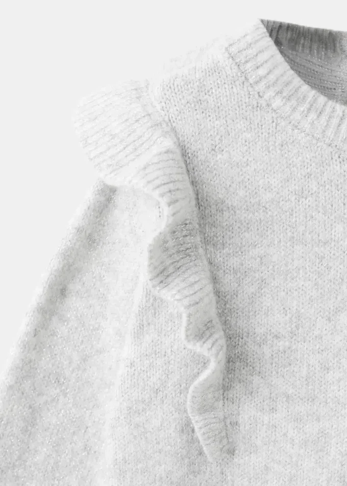 Pull à volants en lurex
