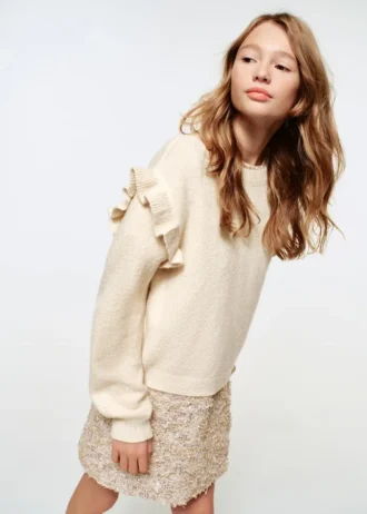 Pull à volants pailleté