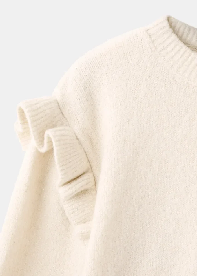 Pull à volants pailleté