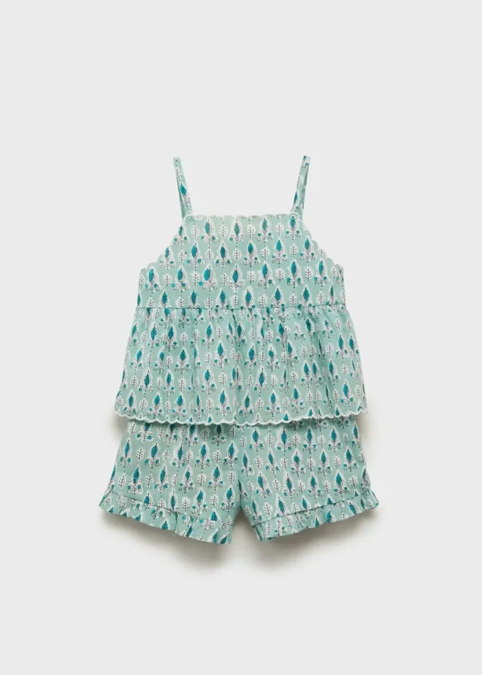 Pyjama court imprimé