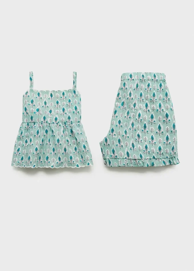 Pyjama court imprimé