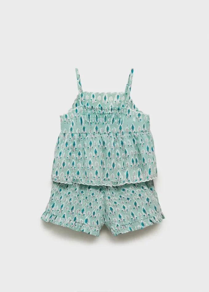 Pyjama court imprimé