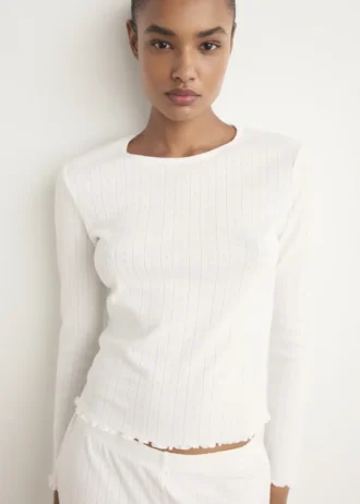 Pyjama deux pièces en coton ajouré