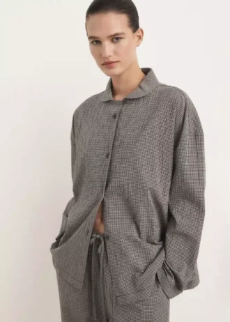 Pyjama deux pièces en coton à carreaux vichy