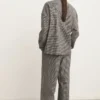 Pyjama deux pièces en coton à carreaux vichy Pyjama deux pièces en coton à carreaux vichy