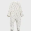 Pyjama à fleurs et col bébé