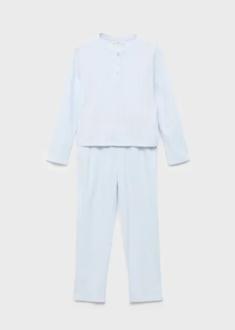 Pyjama long côtelé Pyjama long côtelé