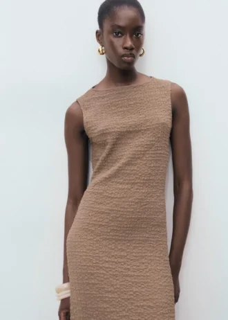 Robe ajustée texturée