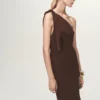 Robe asymétrique avec bretelles nouées Robe asymétrique avec bretelles nouées