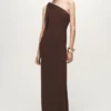 Robe asymétrique avec bretelles nouées Robe asymétrique avec bretelles nouées