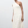 Robe asymétrique en maille combinée Robe asymétrique en maille combinée