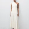 Robe asymétrique en maille combinée Robe asymétrique en maille combinée