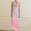 Robe asymétrique à franges brodées Robe asymétrique à franges brodées