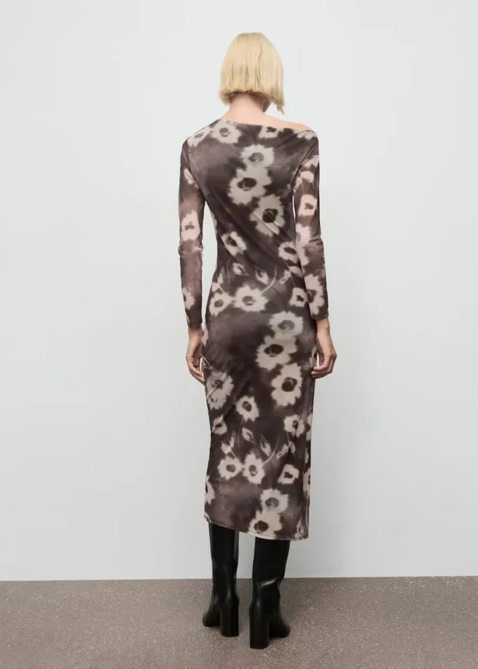 Robe asymétrique à imprimé floral Robe asymétrique à imprimé floral