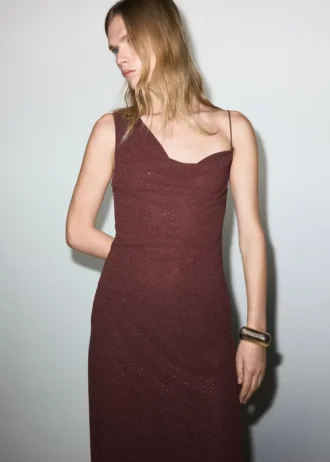 Robe asymétrique à strass