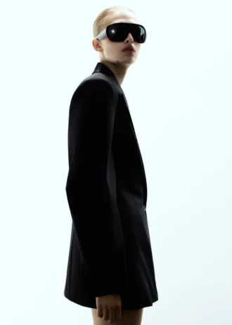 Robe blazer en laine mélangée