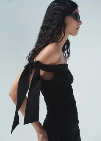 Robe bustier avec nœud