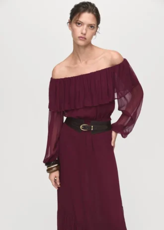 Robe bustier à volants