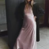 Robe caraco en satin Robe caraco en satin