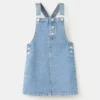 Robe chasuble courte en denim Robe chasuble courte en denim