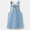 Robe chasuble courte en denim Robe chasuble courte en denim