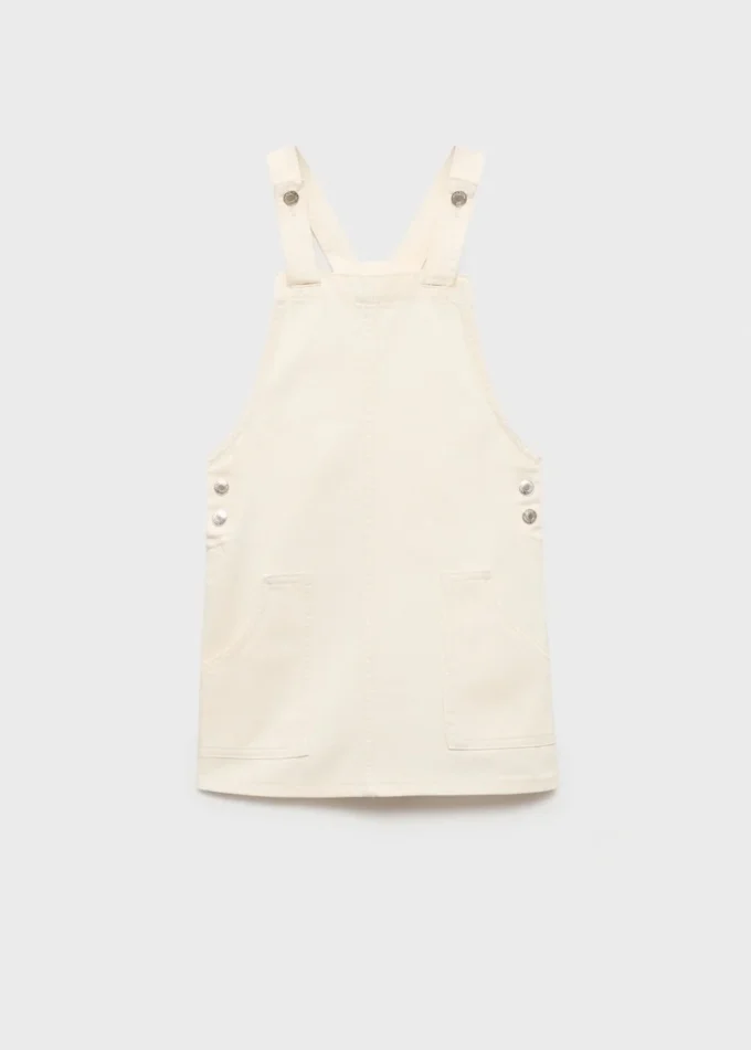 Robe chasuble courte en denim Robe chasuble courte en denim