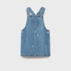 Robe chasuble en denim brodé Robe chasuble en denim brodé