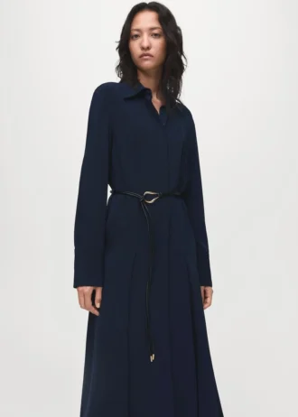 Robe chemise à ceinture