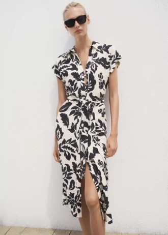 Robe chemise à imprimé floral