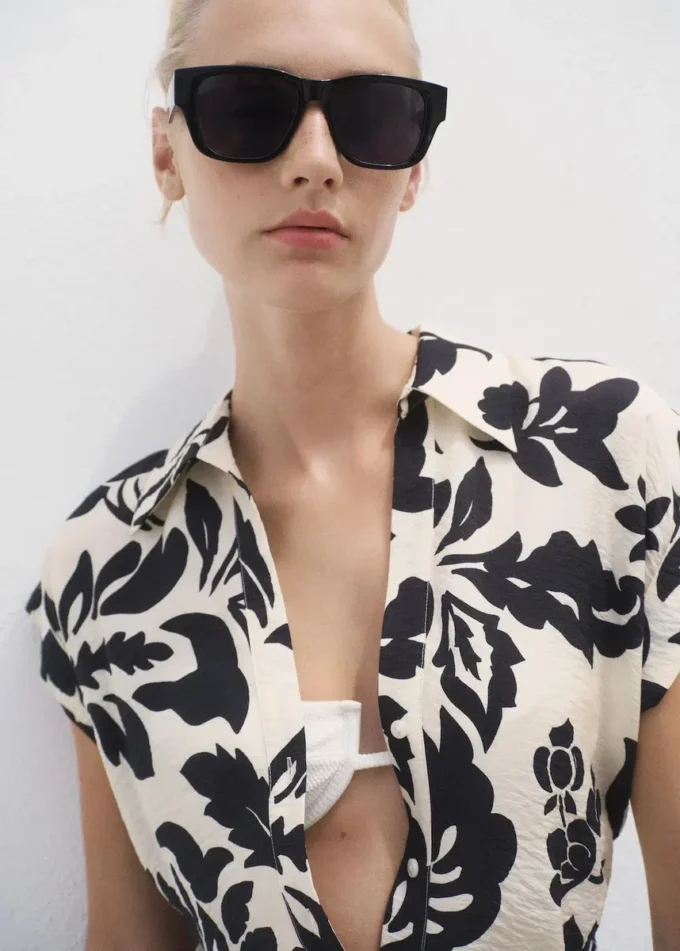 Robe chemise à imprimé floral Robe chemise à imprimé floral