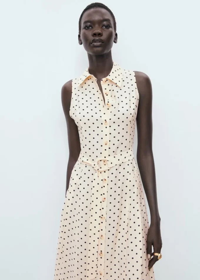 Robe chemise à pois Robe chemise à pois