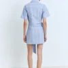Robe chemise à rayures avec nœud Robe chemise à rayures avec nœud