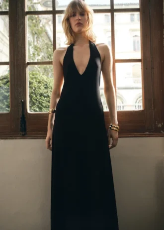 Robe combinée à encolure dos nu