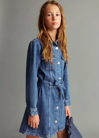 Robe courte en denim Robe courte en denim