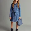 Robe courte en denim Robe courte en denim
