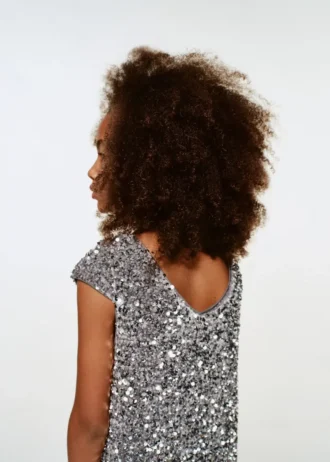 Robe courte à paillettes