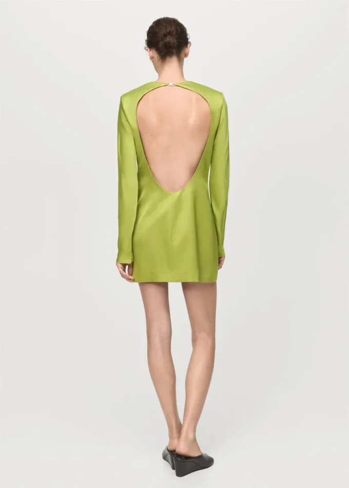 Robe dos nu effet satiné Robe dos nu effet satiné