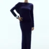 Robe dos nu en maille fine