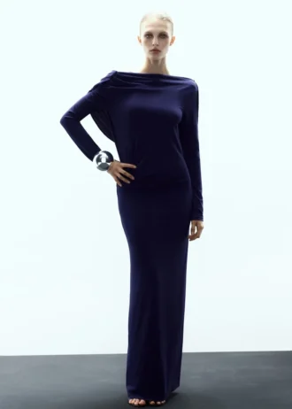Robe dos nu en maille fine