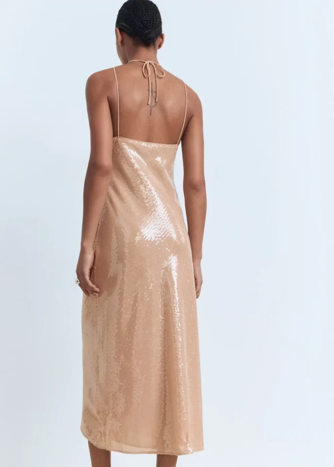 Robe dos nu à paillettes Robe dos nu à paillettes