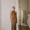 Robe dos nu à pois en strass Robe dos nu à pois en strass