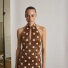 Robe dos nu à pois en strass Robe dos nu à pois en strass