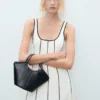 Robe en coton rayé