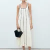 Robe en coton rayé