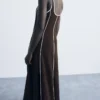 Robe en coton rayé