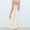 Robe en coton rayé