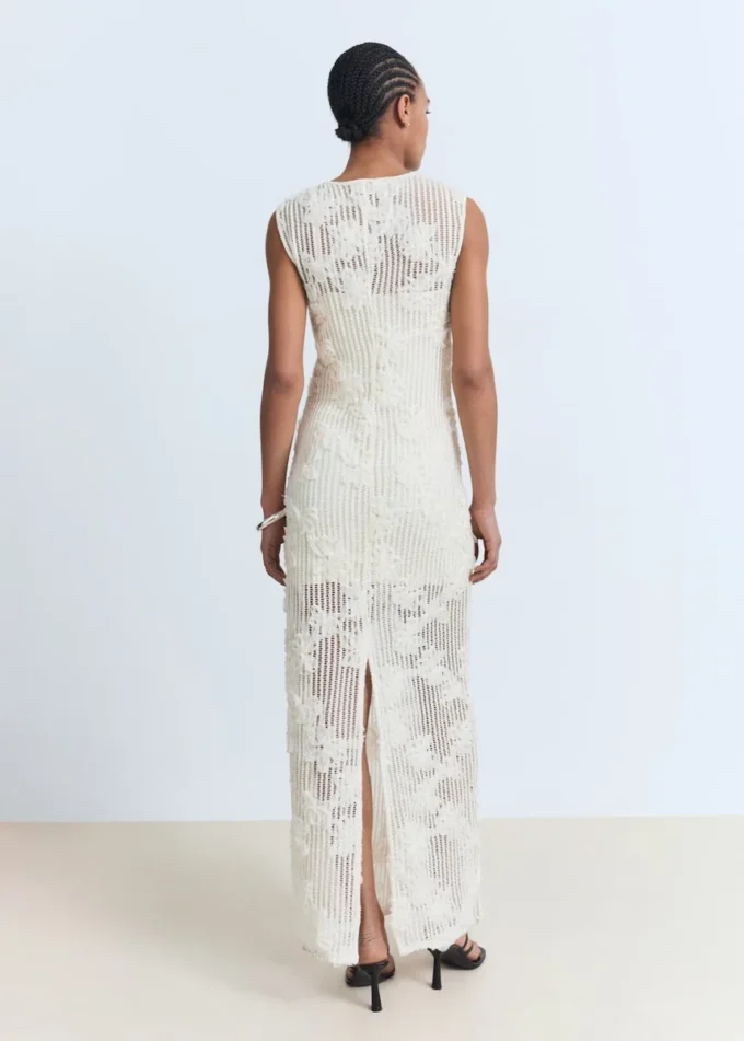 Robe en crochet à motif floral Robe en crochet à motif floral