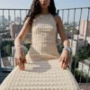 Robe en crêpe à dos nu Robe en crêpe à dos nu