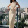 Robe en crêpe à dos nu Robe en crêpe à dos nu